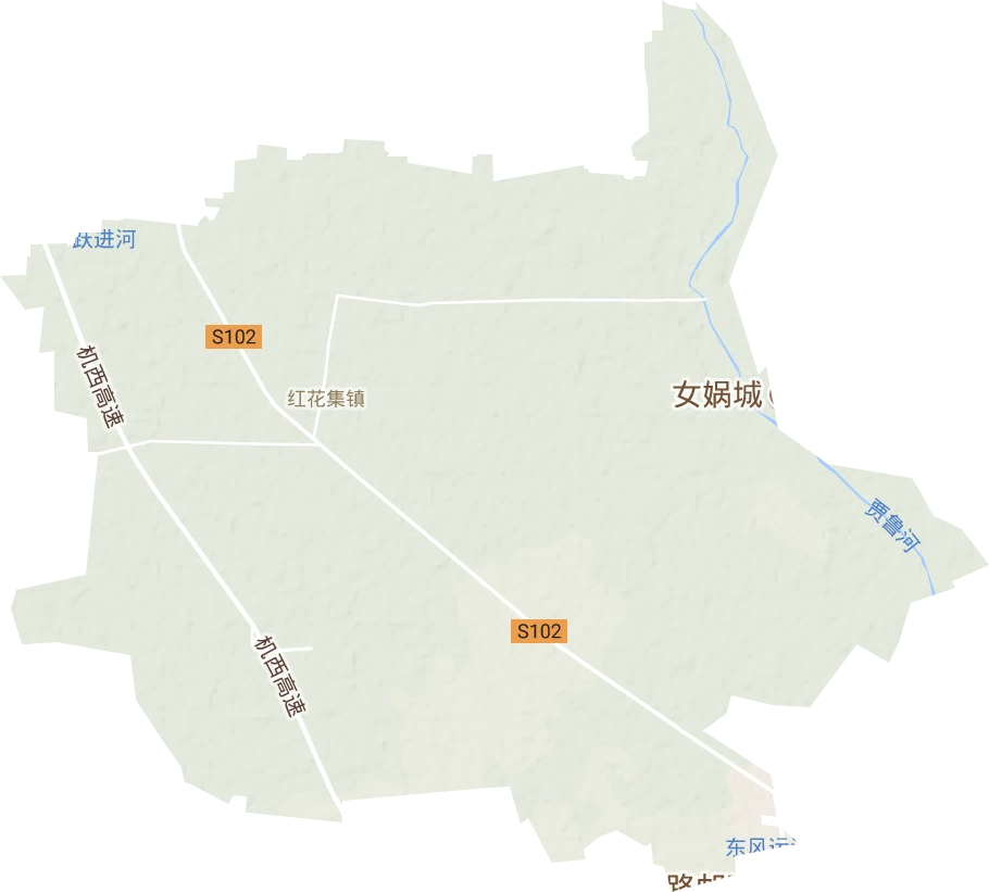 红花集镇地形地图
