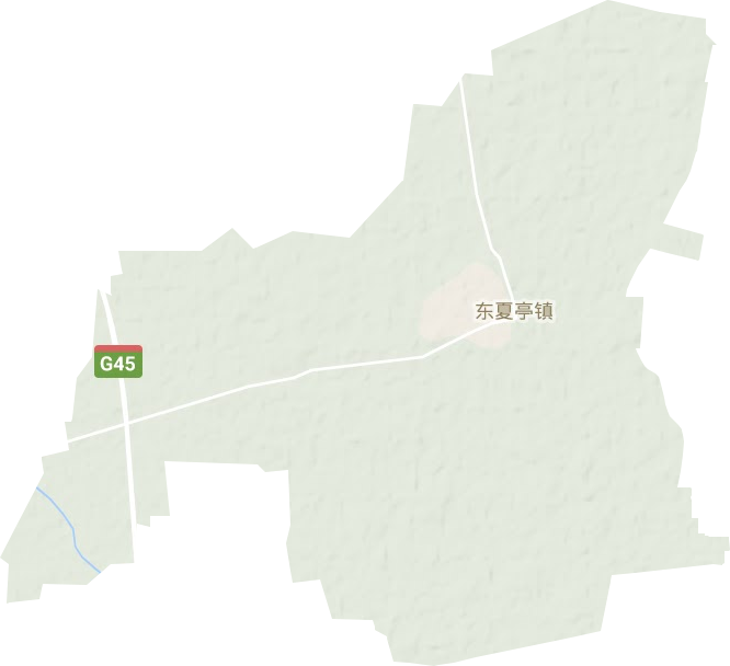 东夏亭镇地形地图