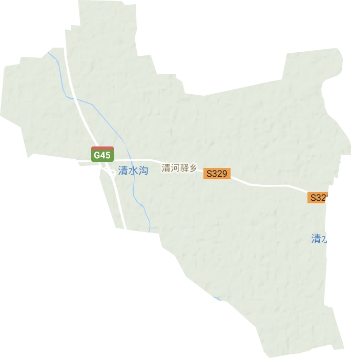 清河驿乡地形地图