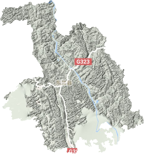 东兰县地形地图