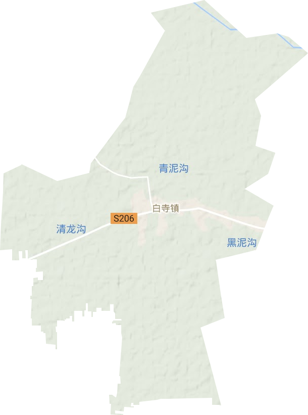 白寺镇地形地图