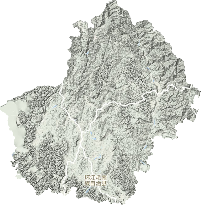 环江县地形地图