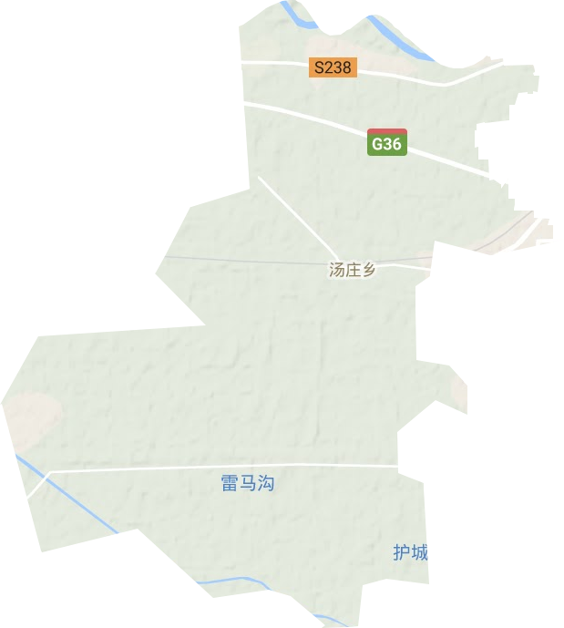 汤庄乡地形地图