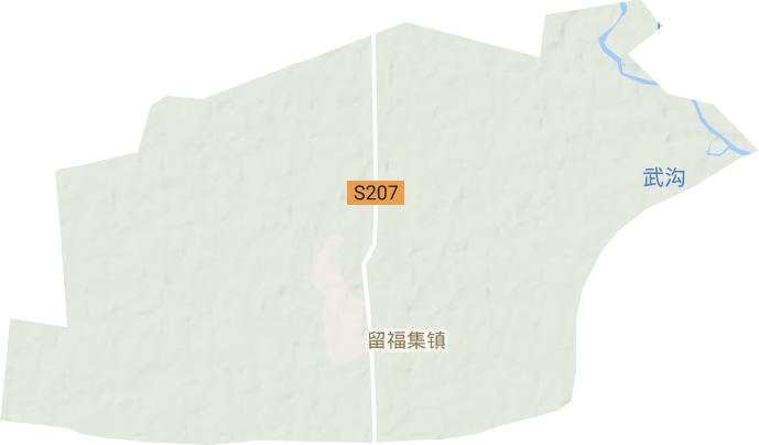 留福集镇地形地图