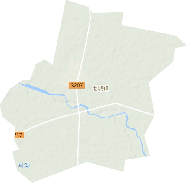 老城镇地形地图