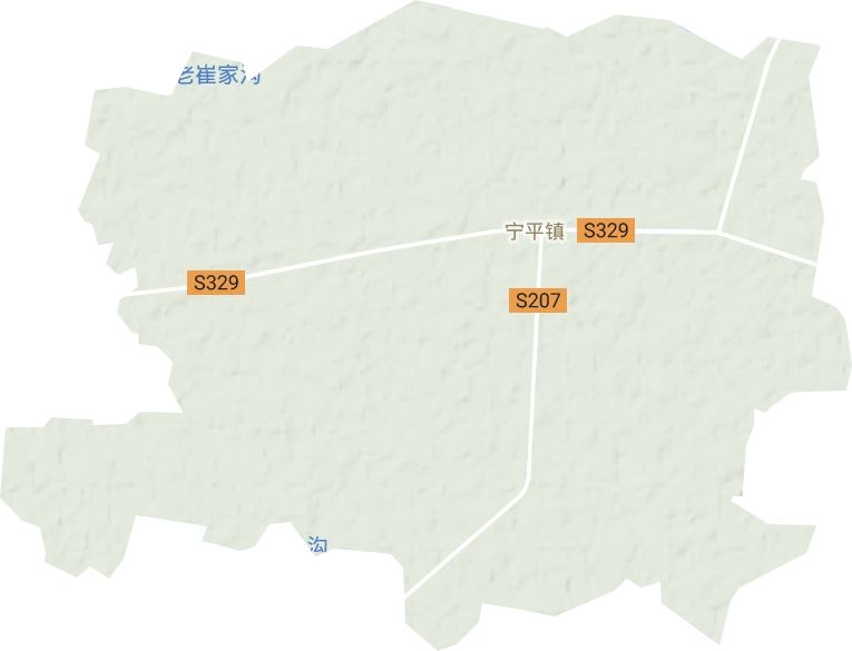 宁平镇地形地图