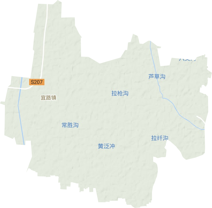 宜路镇地形地图