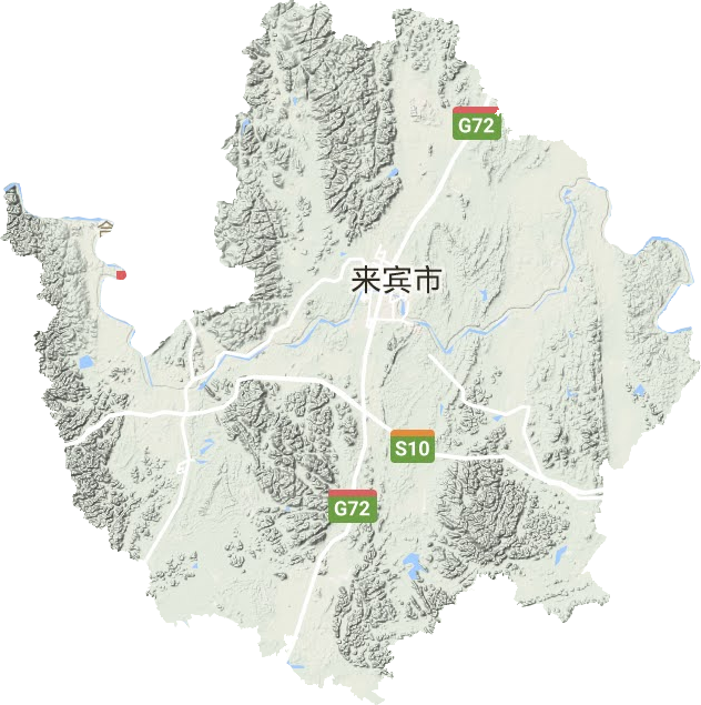 兴宾区地形地图
