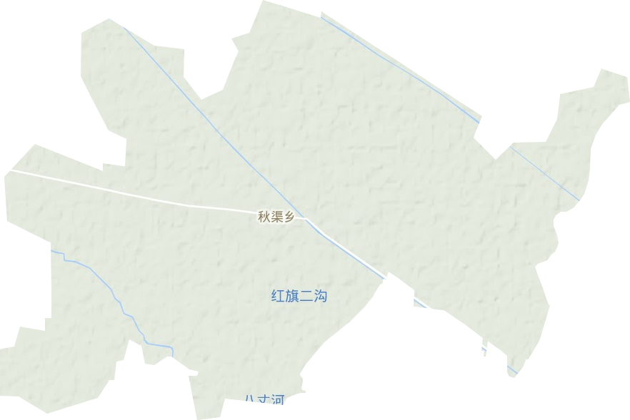 秋渠乡地形地图
