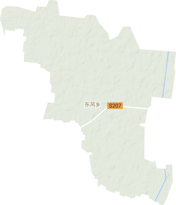 东风乡地形地图