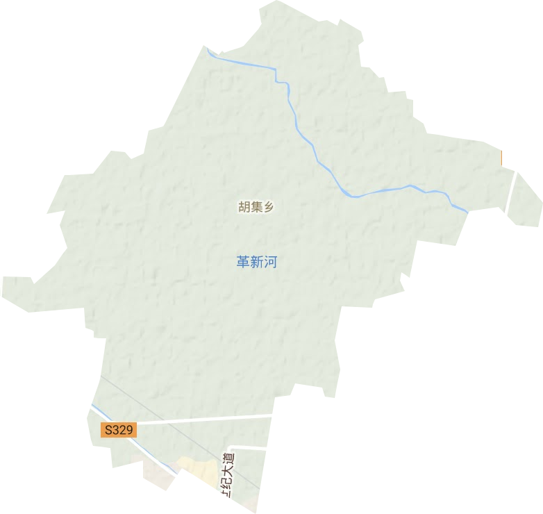 胡集乡地形地图