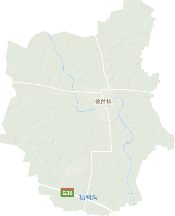 鲁台镇地形地图