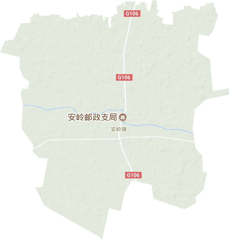 安岭镇地形地图