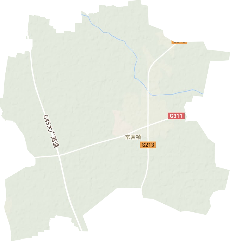 常营镇地形地图