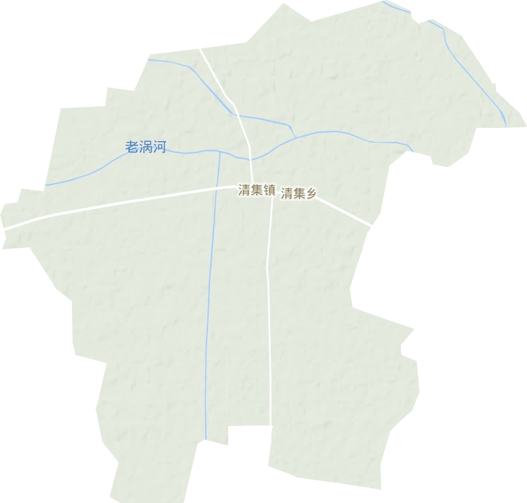 清集镇地形地图
