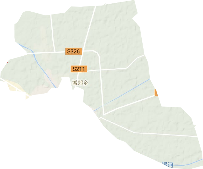 城郊乡地形地图