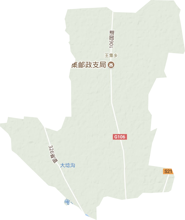王集乡地形地图