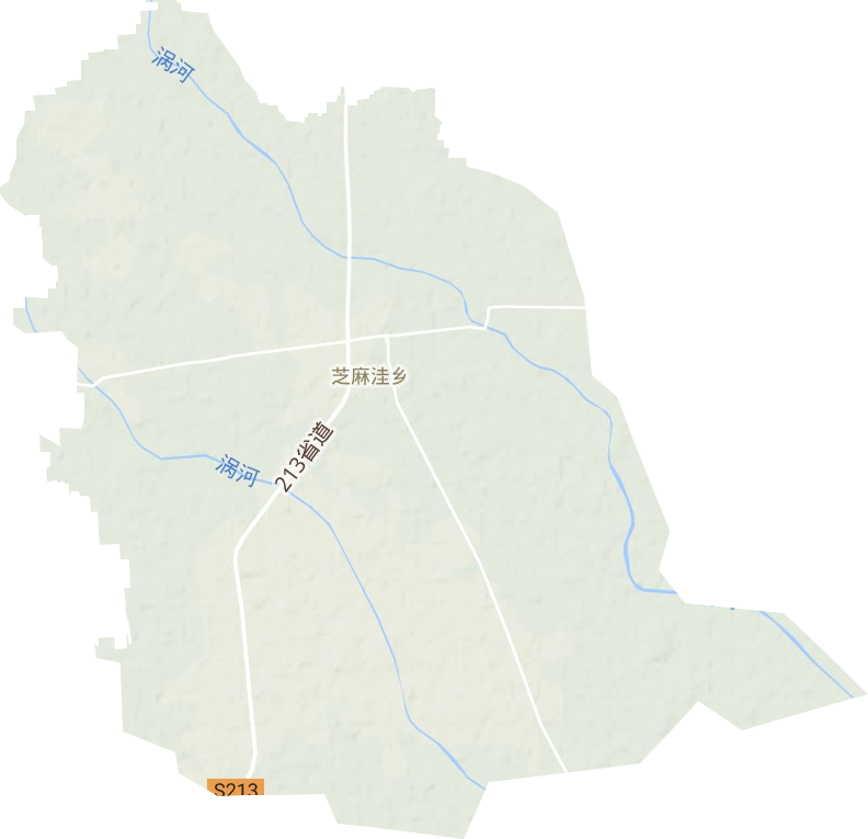 芝麻洼乡地形地图