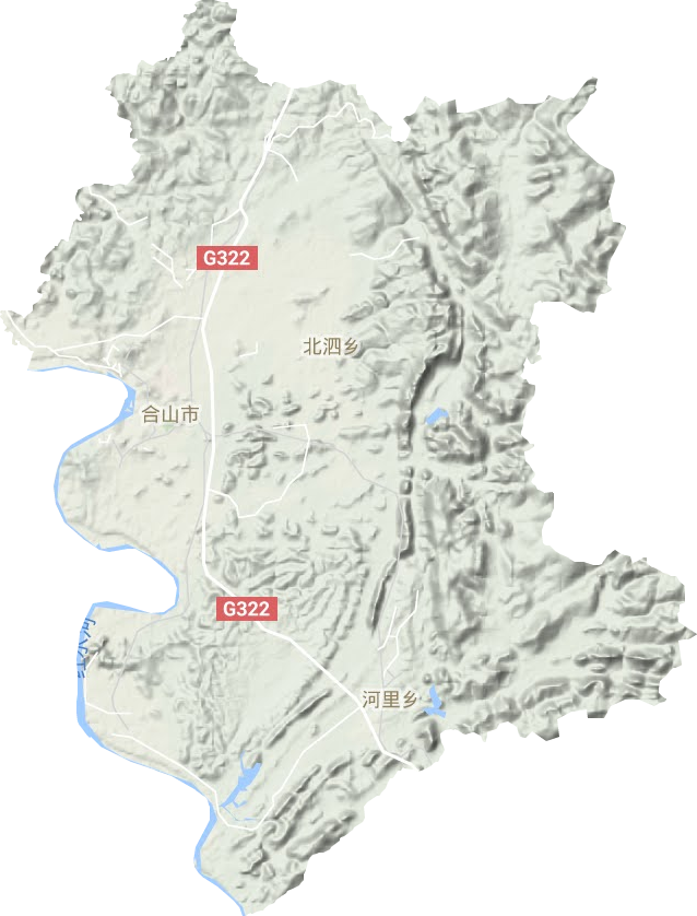 合山市地形地图