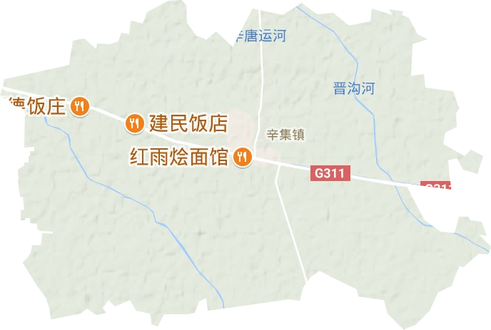 辛集镇地形地图