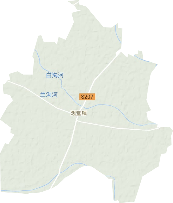 观堂镇地形地图