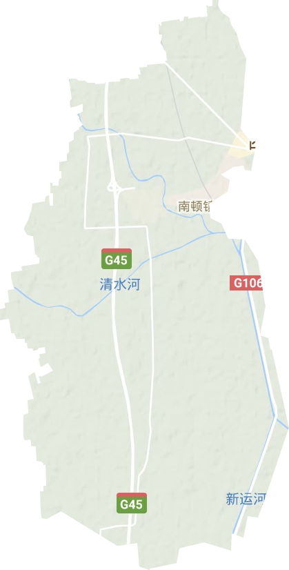 南顿镇地形地图