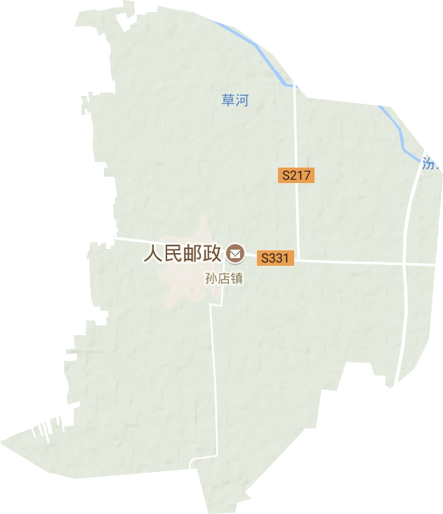 孙店镇地形地图