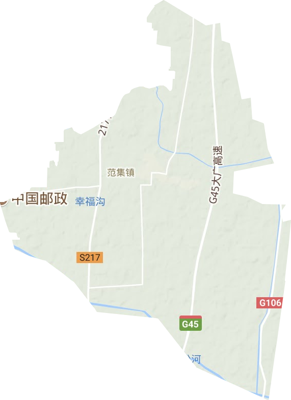 范集镇地形地图