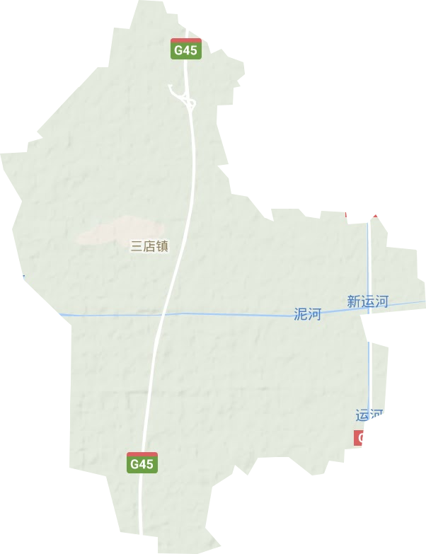 三店镇地形地图