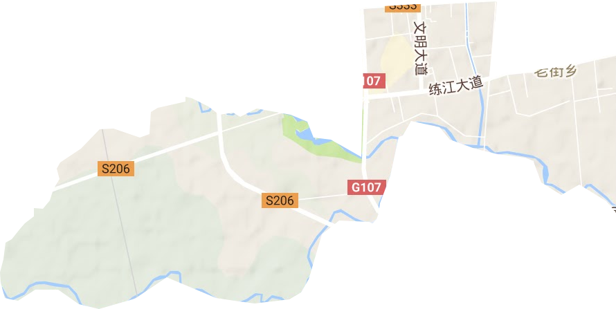 老街街道地形地图