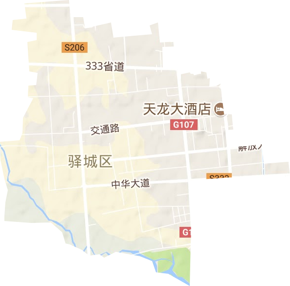 橡林街道地形地图