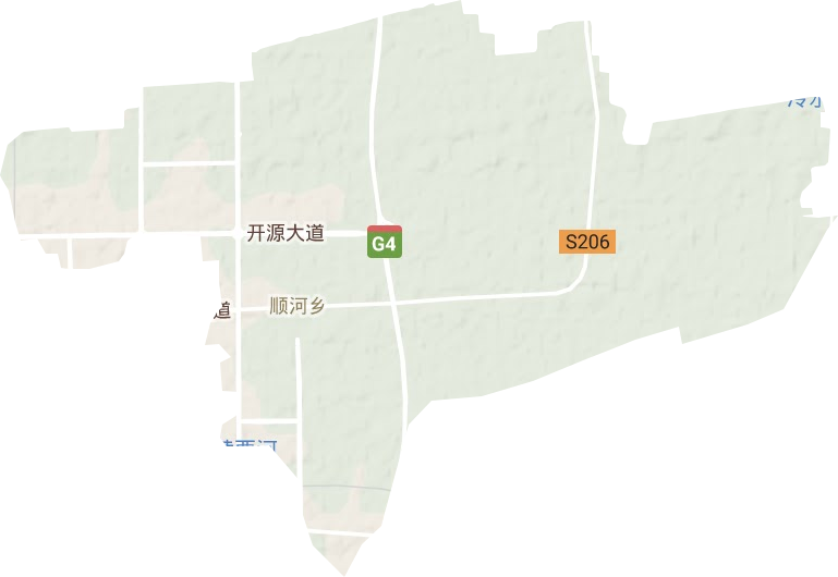 顺河街道地形地图