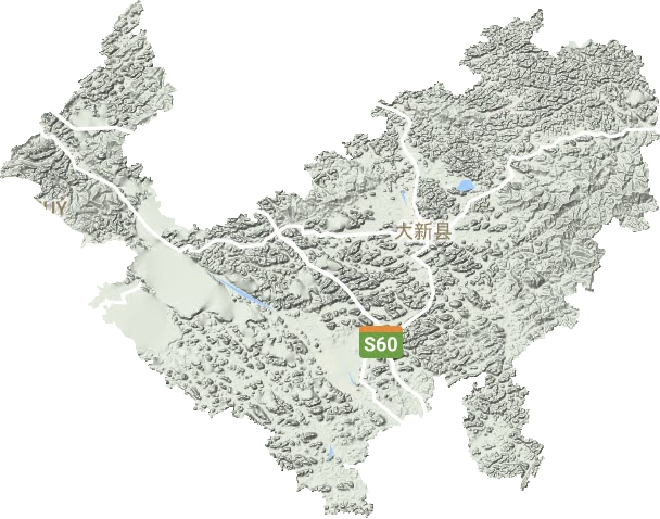 大新县地形地图