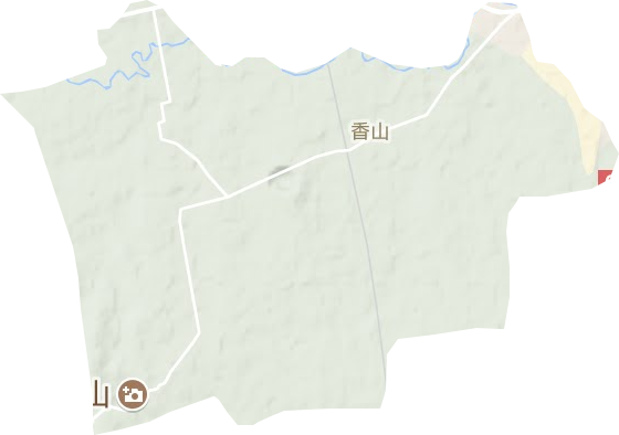 香山街道地形地图