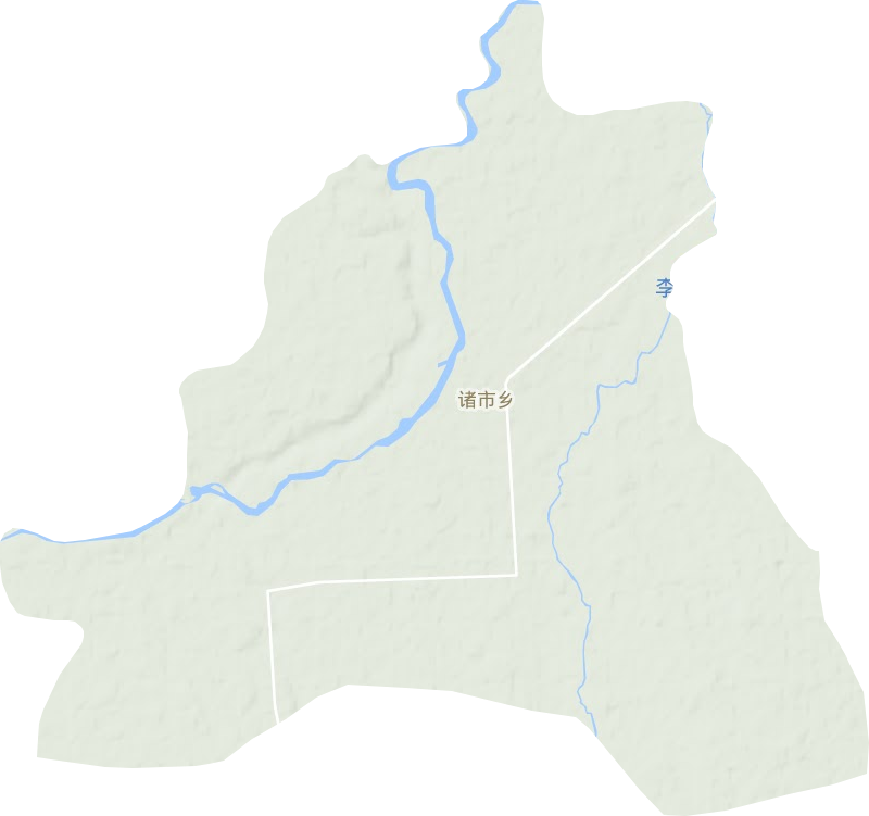 诸市镇地形地图