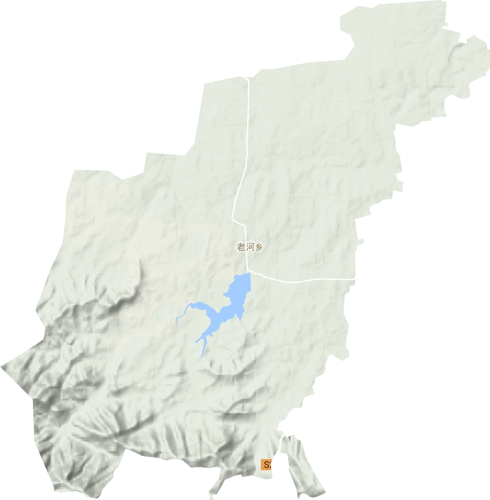 老河乡地形地图
