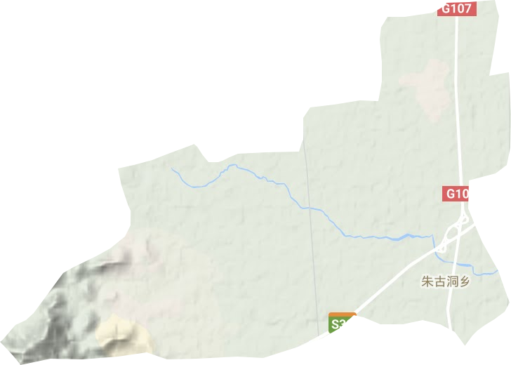 朱古洞乡地形地图