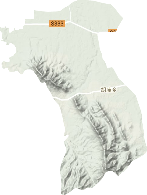 胡庙乡地形地图