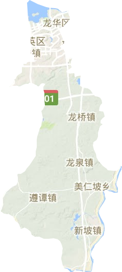 龙华区地形地图
