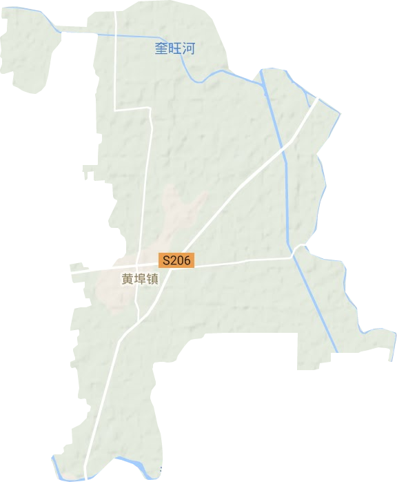 黄埠镇地形地图