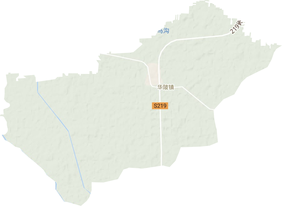华陂镇地形地图