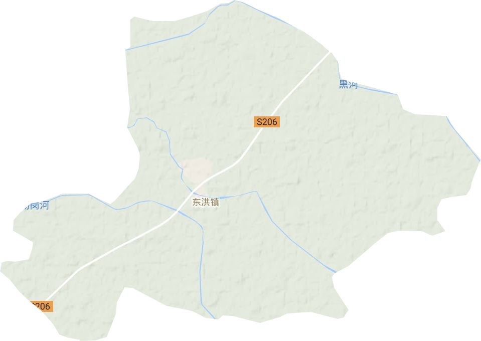 东洪镇地形地图