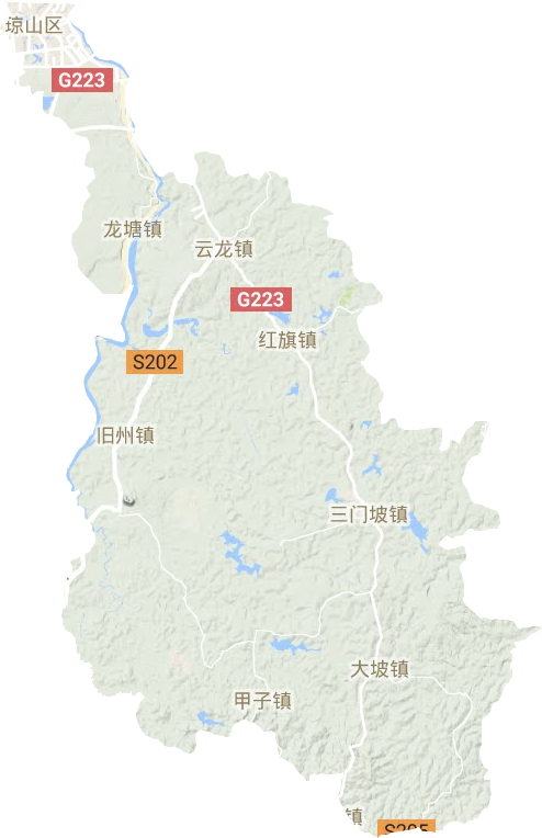 琼山区地形地图