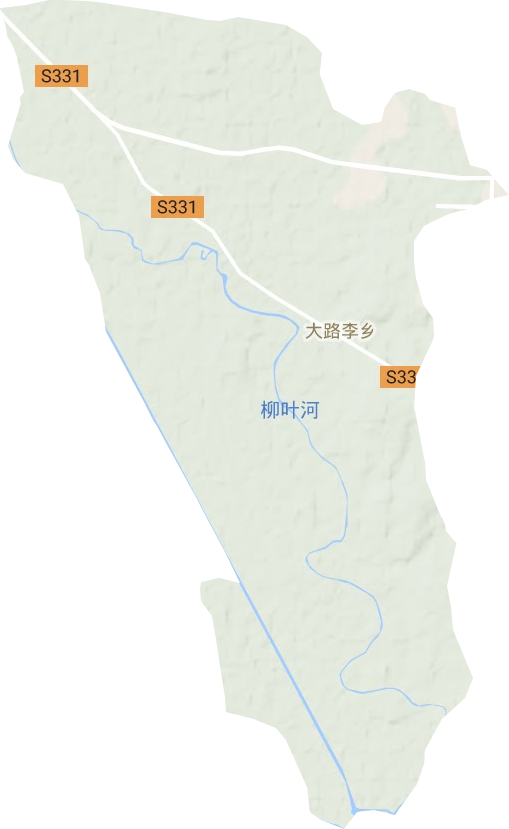 大路李乡地形地图