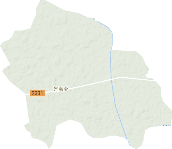 齐海乡地形地图