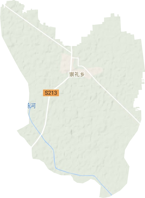 崇礼乡地形地图