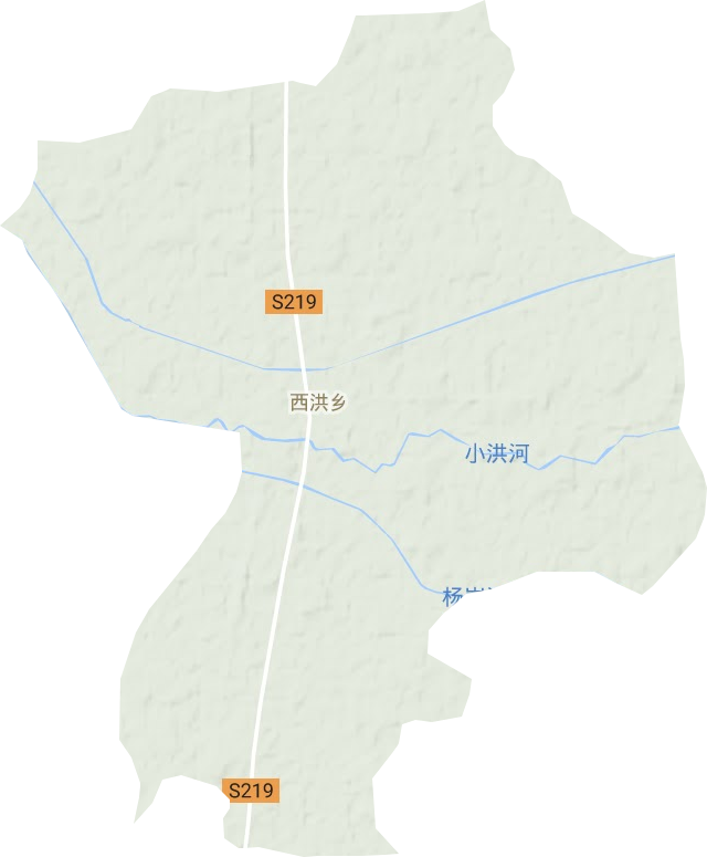 西洪乡地形地图