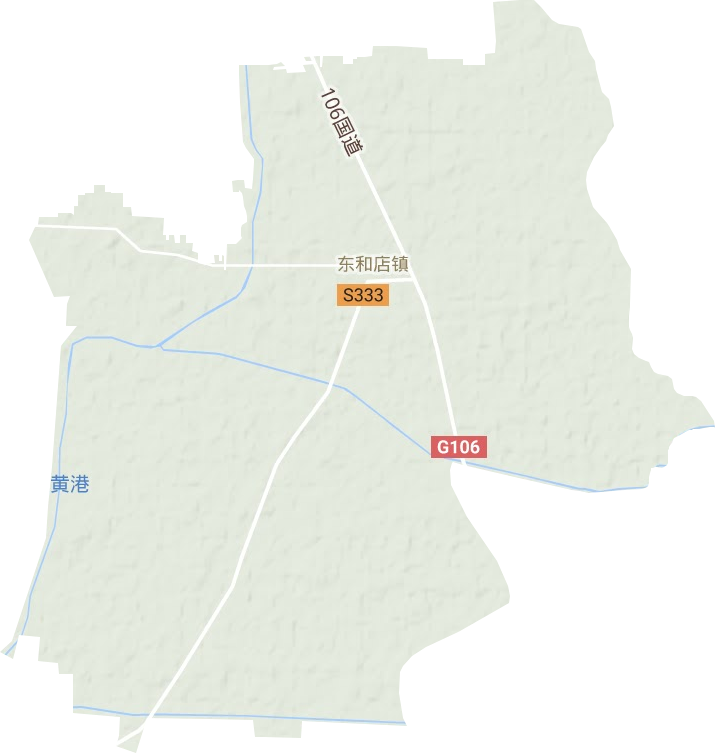 东和店镇地形地图