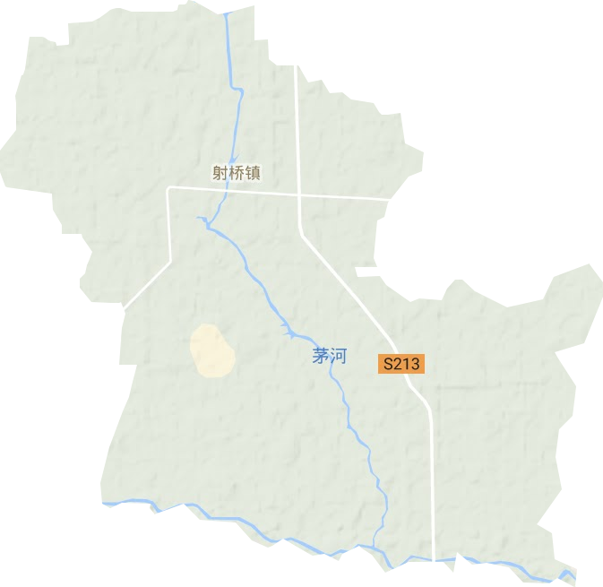 射桥镇地形地图