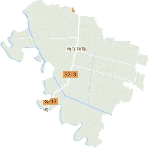 西洋店镇地形地图